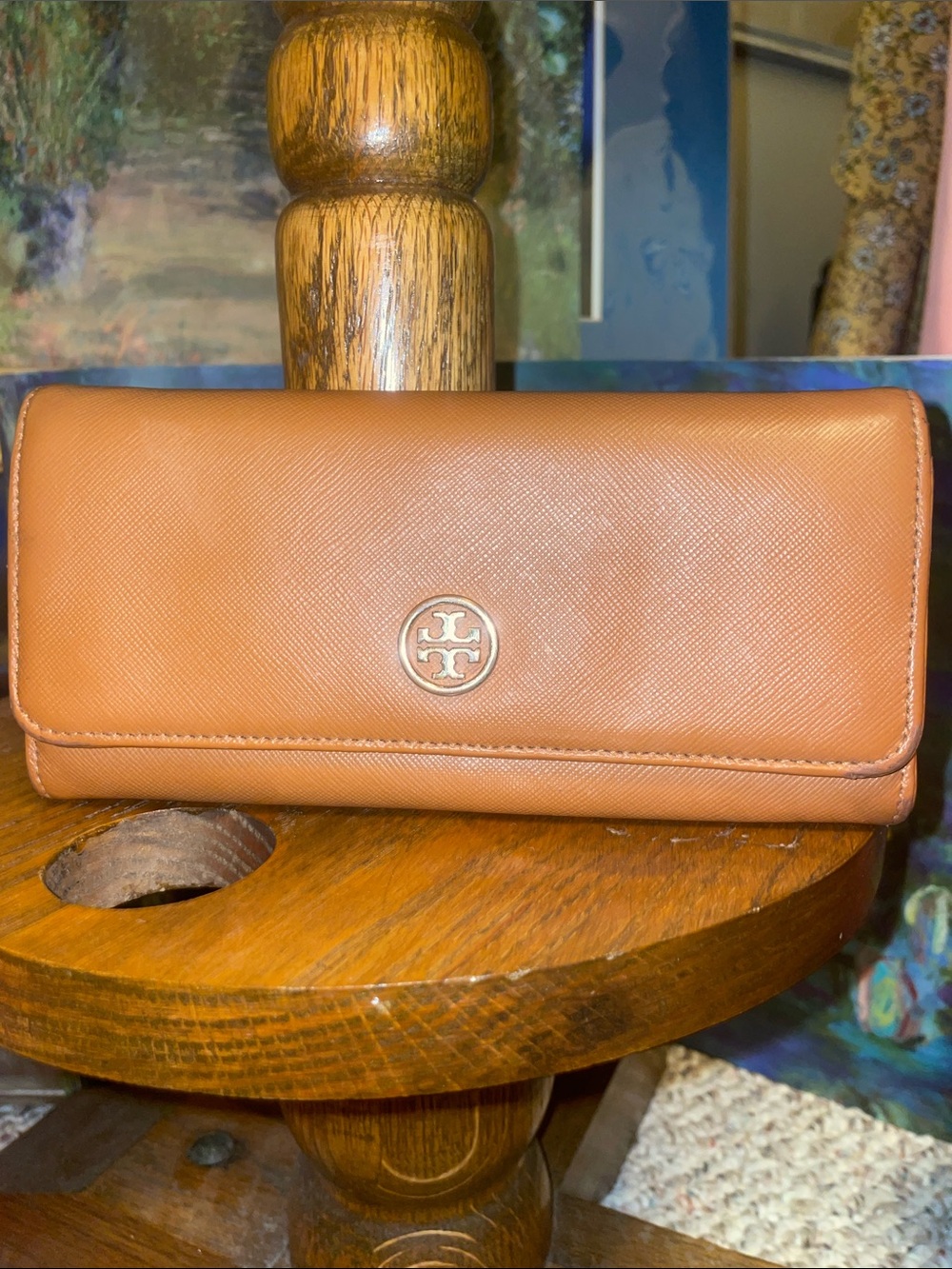 Tory Burch Continental Wallet with Gold Logo
